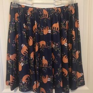 ModCloth Sloth Mini Circle Skirt. 2X